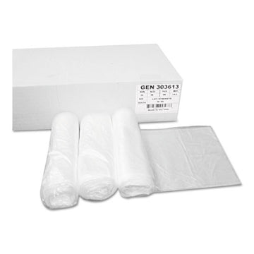 GEN High Density Can Liners, 30 Gal, 10 Microns, 30" X 36", Natural, 500-carton freeshipping - TVN Wholesale